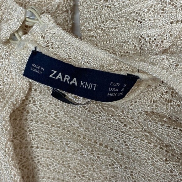 Zara Knit Long Sleeve Top Womens Small Crewneck Knit Ladies - Picture 10 of 12